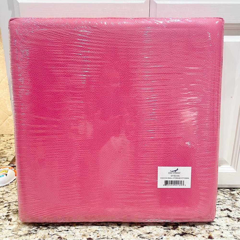 NEW Simply Southern Folding Storage Ottoman In Shell Pattern - Picture 3 of 3